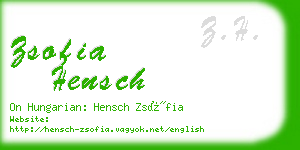 zsofia hensch business card